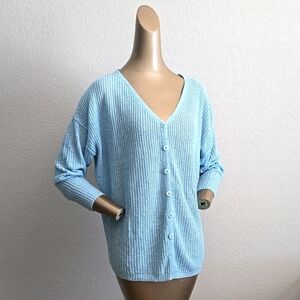 Women's baby blue cardigan